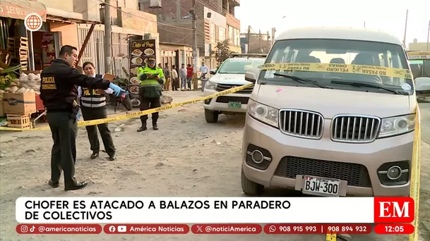 Chofer sobrevive a ataque a balazos en paradero de Pachacámac. Foto: América Noticias