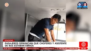 Choferes ebrios pusieron en riesgo a pasajeros en bus a Ayacucho. Foto y video: América Noticias