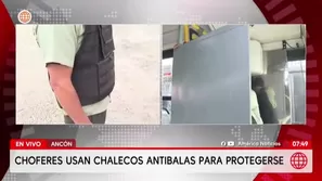 Choferes usan chalecos antibalas y blindan buses por temor a extorsiones/ América Noticias