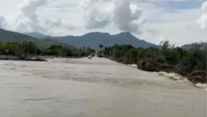 Badén en el que las camionetas fueron arrastradas / Foto: Canal N