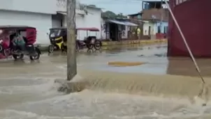 Inundación de las calles de Chongoyape tras la activación de quebradas / Fuente: Canal N