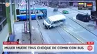 Choque de bus y combi deja una mujer muerta en Puente Piedra