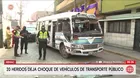 Choque de buses deja 20 heridos en el Rímac por competencia