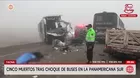 Choque de buses en la Panamericana Sur deja 5 muertos en Tacna