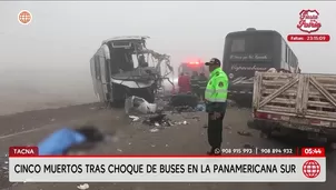 Choque de buses en la Panamericana Sur deja 5 muertos en Tacna. Foto y video: América Noticias
