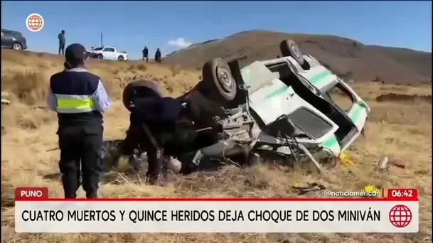 Accidente en Puno: choque de dos miniván deja cuatro muertos y 15 heridos/ América Noticias Accidente en Puno: choque de dos miniván deja cuatro muertos y 15 heridos/ América Noticias