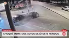 Choque entre dos autos deja siete heridos en Chaclacayo