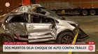Choque en San Juan de Miraflores deja dos muertos
