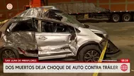 Choque en San Juan de Miraflores deja dos muertos