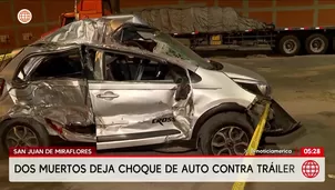 Choque en San Juan de Miraflores deja dos muertos. Foto y video: América Noticias
