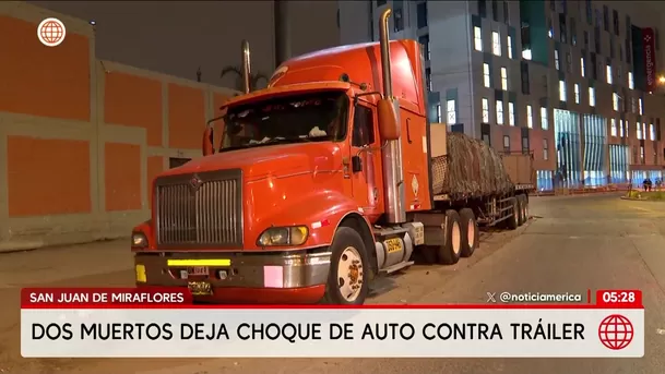 Choque en San Juan de Miraflores deja dos muertos. Foto: América Noticias