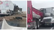 Choque de tráilers en Huacho deja un muerto y congestión vial