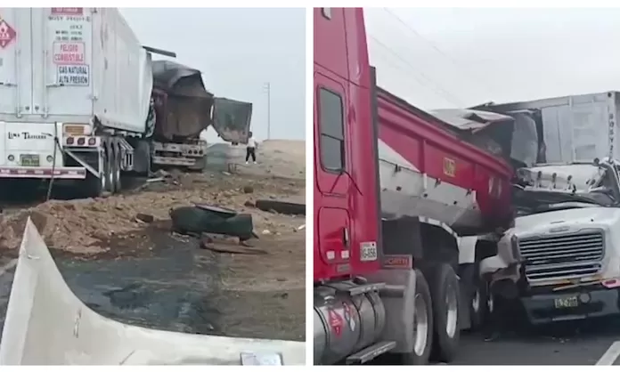 Un muerto en choque de tráilers en la Panamericana Norte