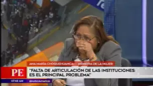 Ana María Choquehuanca. América Noticias