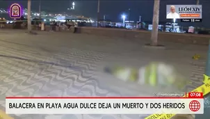 Un hombre que trabajaba como repartidor por aplicativo fue asesinado a balazos durante un ataque armado ocurrido en una zona de playa de Chorrillos. El hecho dejó, además, a un hombre y una mujer heridos, quienes fueron trasladados al hospital Casimiro Ulloa, donde permanecen con pronóstico reservado./ Video: América Noticias