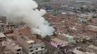 Chorrillos: Bomberos controlan incendio en vivienda usada como basural