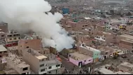 Chorrillos: Bomberos controlan incendio en vivienda usada como basural