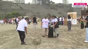 Chorrillos cierra la Playa Agua Dulce por gran jornada de limpieza. Foto y video: Canal N