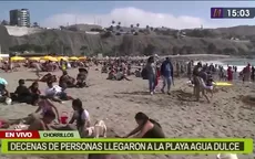 Chorrillos: Decenas de bañistas llegaron hasta la playa Agua Dulce - Noticias de agua
