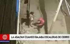 Chorrillos: delincuente asalta a mujer cuando bajaba de las escaleras y huye en mototaxi - Noticias de chorrillos