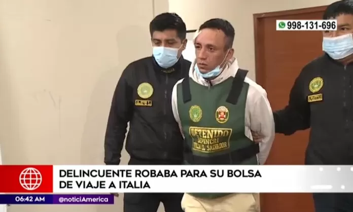 Chorrillos: delincuente robaba para su bolsa de viaje a Italia