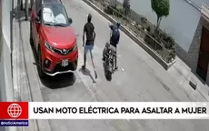 Chorrillos: Delincuentes usan moto eléctrica para robar a mujer - Noticias de chorrillos