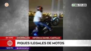 Piques ilegales de motos en Chorrillos. Foto y video: América Noticias