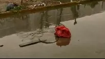 Desborde del río perjudica a vecinos. Foto: captura de TV