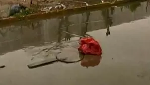 Desborde del río perjudica a vecinos. Foto: captura de TV