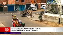 Robo de poste en Chorrillos. Foto y video: América Noticias