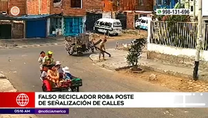 Robo de poste en Chorrillos. Foto y video: América Noticias