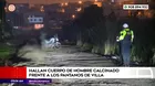 Chorrillos: Hallan cuerpo calcinado frente a Pantanos de Villa