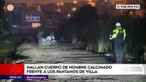 Cuerpo calcinado en Chorrillos. Foto y video: América Noticias