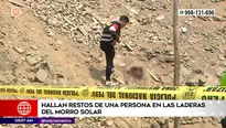 Encuentran restos de una persona en Chorrillos. Foto y video: América Noticias