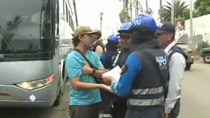 Personal de ATU realizó operativo en los exterior del colegio St George's en Chorrillos / Captura: Canal N