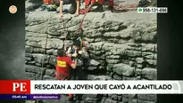 Joven cayó a acantilado en Chorrillos. Foto y video: América Noticias