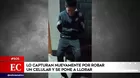 Chorrillos: Lo capturan nuevamente por robar un celular y se pone a llorar