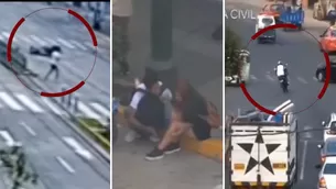 Motociclista se despistó, dejó a su acompañante herida y desató persecución en Chorrillos - Foto y video: Canal N