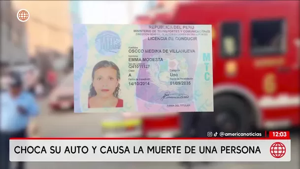 Chorrillos: Mujer muere tras ser impactada por auto fuera de control. Foto: América Noticias
