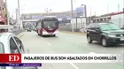 Chorrillos: Pasajeros de bus fueron asaltados por delincuentes