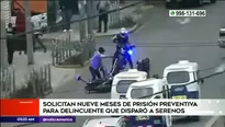 Delincuente disparó a serenos de Chorrillos. Foto y video: América Noticias