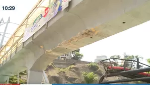 Tráiler dañó puente en Chorrillos. Foto y video: Canal N