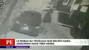 Roban auto comprado hace tres meses | Video: América Noticias