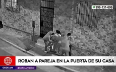 Chorrillos: Roban a pareja en la puerta de su casa - Noticias de chorrillos