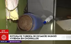 Chorrillos: rotura de una tubería inundó una casa con aguas servidas - Noticias de aguas-servidas