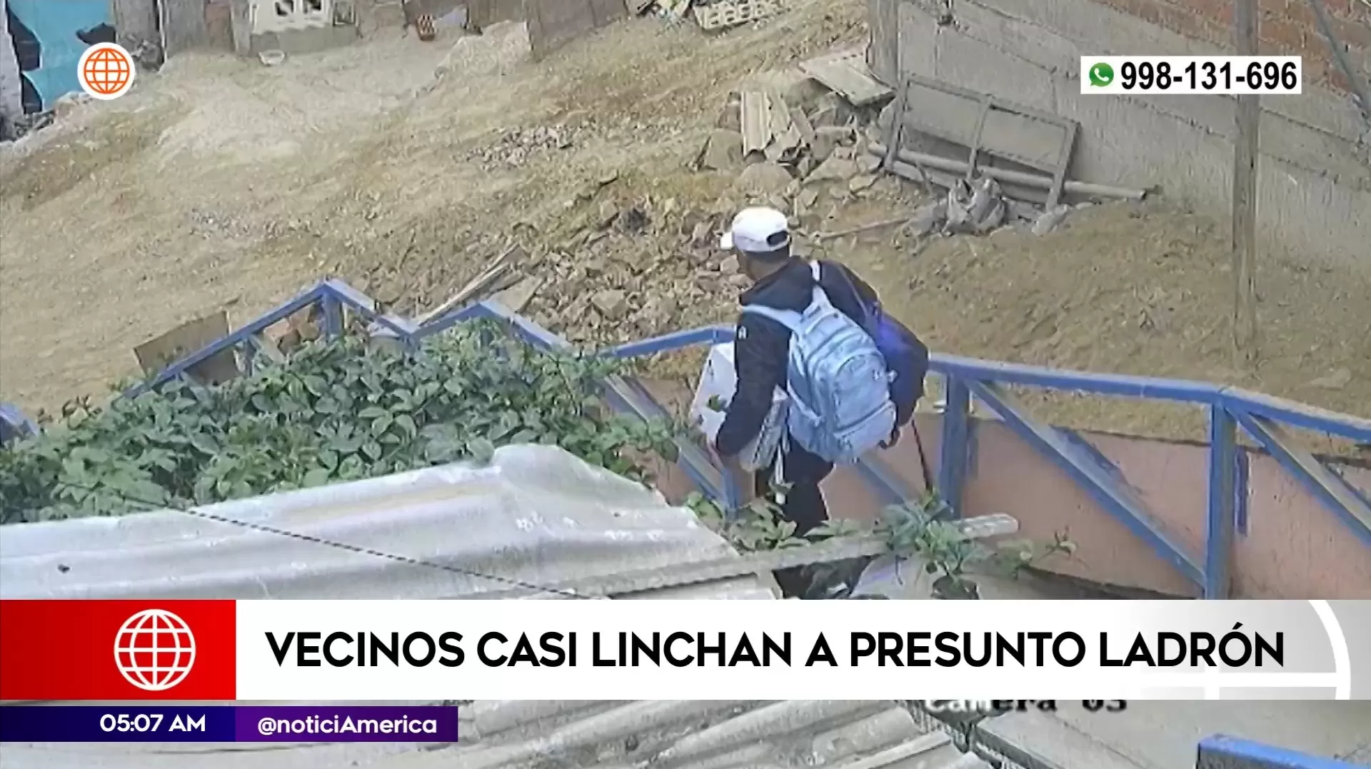 Vecinos casi linchan a presunto ladrón en Chorrillos. Foto: América Noticias