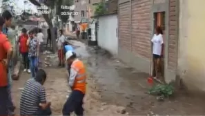 Los pobladores de los asentamientos humanos La Perla y Cantagallo. Foto: captura de TV