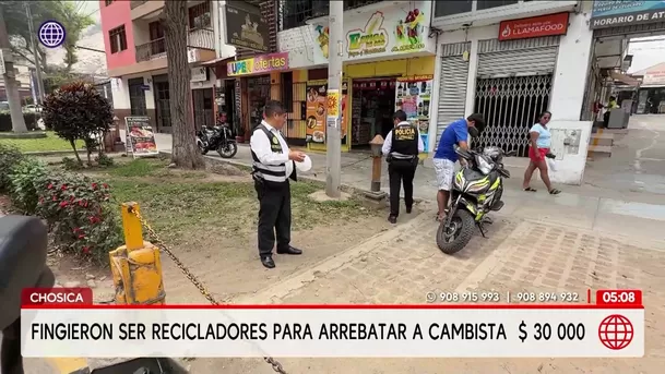 Delincuentes fingen ser recicladores y roban $ 30 mil a cambista en Chosica. Foto: América Noticias Delincuentes fingen ser recicladores y roban $ 30 mil a cambista en Chosica. Foto: América Noticias