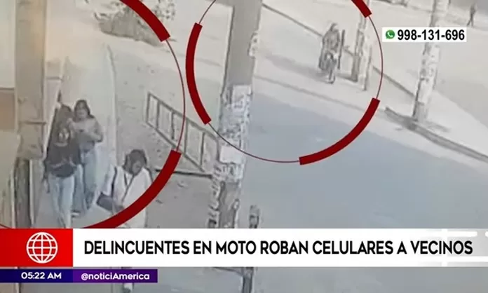 Chosica Delincuentes En Moto Roban Celulares A Vecinos 6302