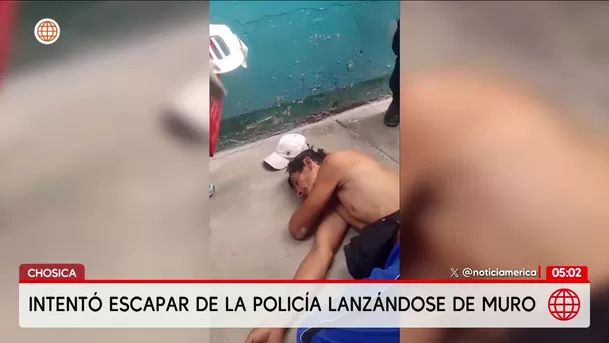 Chosica: Extorsionador saltó de un muro para evitar detención. Foto: América Noticias